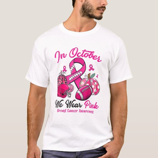 Im Oktober tragen wir Pink und beobachten Fußball  T-Shirt (Vorderseite)