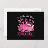 Im Oktober tragen wir Pink und schauen Fußball Bre Postkarte (Vorne/Hinten)