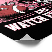 Im Oktober tragen wir Pink und Watch Football Helm Poster (Ecke)