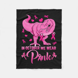 Im Oktober tragen wir pinkfarbene Dinosaurier Brus Fleecedecke