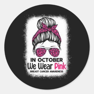 Im Oktober tragen wir pinkfarbene, geile Brust-Kre Runder Aufkleber