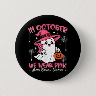 Im Oktober tragen wir pinkfarbene Shirts zum Brust Button