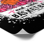 Im Oktober tragen wir rosa Basketball Brustkrebs A Poster (Ecke)
