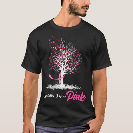 Im Oktober tragen wir rosa Baumkrebs T-Shirt (Vorderseite)