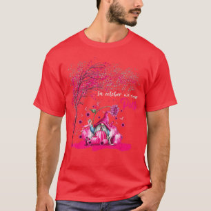 Im Oktober tragen wir rosa Brustkrebs-Aware T-Shirt