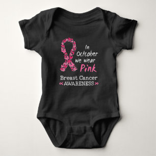 Im Oktober tragen wir rosa Brustkrebs-Bewusstsein Baby Strampler