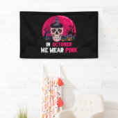 Im Oktober tragen wir rosa Brustkrebs-Bewusstsein Banner (Insitu)