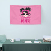 Im Oktober tragen wir rosa Brustkrebs-Bewusstsein Banner (Messeveranstaltung)