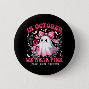 Im Oktober tragen wir rosa Brustkrebs-Bewusstsein  Button
