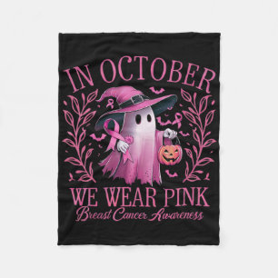 Im Oktober tragen wir rosa Brustkrebs-Bewusstsein  Fleecedecke