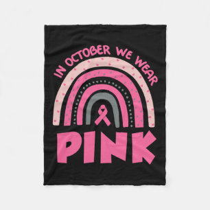 Im Oktober tragen wir rosa Brustkrebs-Bewusstsein Fleecedecke