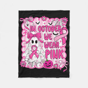 Im Oktober tragen wir rosa Brustkrebs-Bewusstsein Fleecedecke