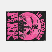 Im Oktober tragen wir rosa Brustkrebs-Bewusstsein Fleecedecke (Vorderseite (Horizontal))