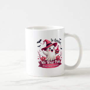 Im Oktober tragen wir rosa Brustkrebs-Bewusstsein  Kaffeetasse