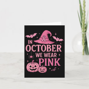 Im Oktober tragen wir Rosa Brustkrebs-Bewusstsein Karte