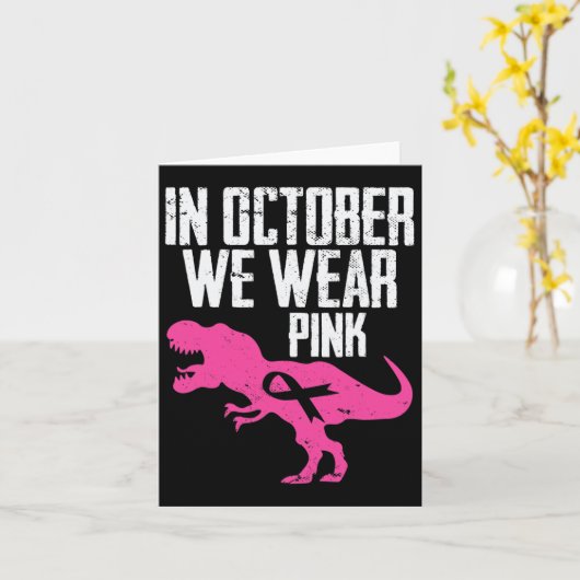 Im Oktober tragen wir rosa Brustkrebs-Bewusstsein Karte (Gelbe Blume)