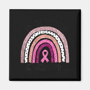 Im Oktober tragen wir rosa Brustkrebs-Bewusstsein Magnet