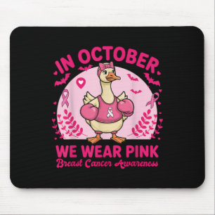 Im Oktober tragen wir rosa Brustkrebs-Bewusstsein Mousepad