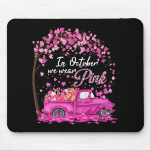Im Oktober tragen wir rosa Brustkrebs-Bewusstsein Mousepad