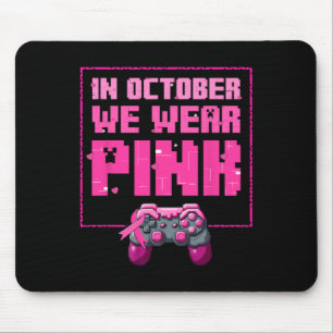 Im Oktober tragen wir rosa Brustkrebs-Bewusstsein Mousepad