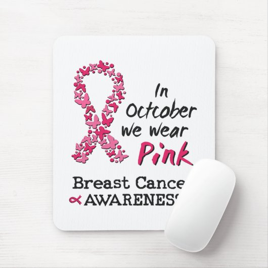 Im Oktober tragen wir rosa Brustkrebs-Bewusstsein Mousepad (Mit Mouse)
