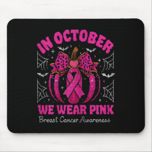Im Oktober tragen wir rosa Brustkrebs-Bewusstsein Mousepad