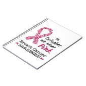 Im Oktober tragen wir rosa Brustkrebs-Bewusstsein Notizblock (Linke Seite)