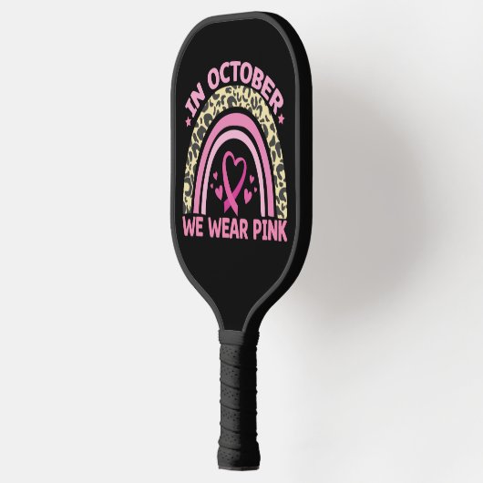 Im Oktober tragen wir rosa Brustkrebs-Bewusstsein Pickleball Schläger (Links)