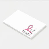 Im Oktober tragen wir rosa Brustkrebs-Bewusstsein Post-it Klebezettel (angewinkelt)