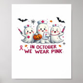 Im Oktober tragen wir rosa Brustkrebs-Bewusstsein Poster (Vorne)