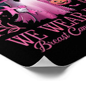 Im Oktober tragen wir rosa Brustkrebs-Bewusstsein Poster (Ecke)