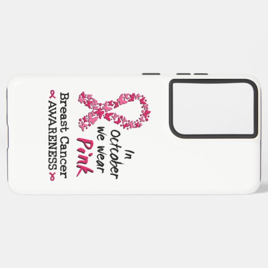 Im Oktober tragen wir rosa Brustkrebs-Bewusstsein Samsung Galaxy Hülle (Linke Seite)