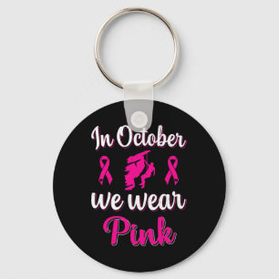 Im Oktober tragen wir rosa Brustkrebs-Bewusstsein Schlüsselanhänger