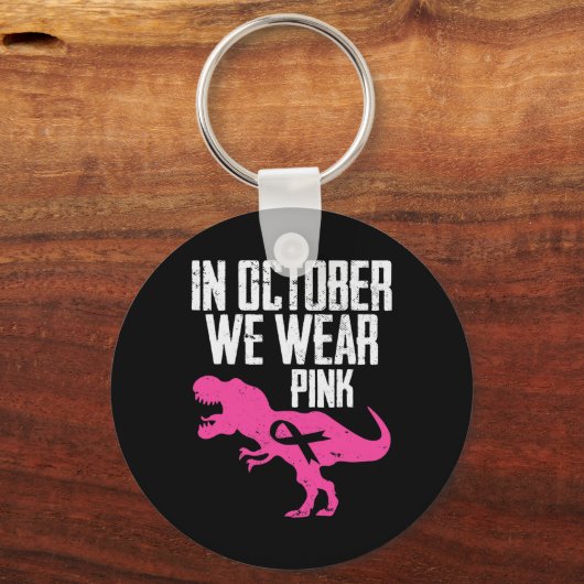Im Oktober tragen wir rosa Brustkrebs-Bewusstsein Schlüsselanhänger (Vorderseite)