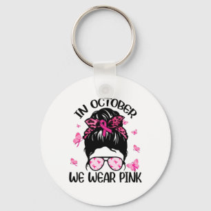 Im Oktober tragen wir rosa Brustkrebs-Bewusstsein Schlüsselanhänger