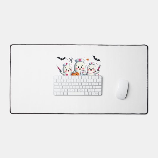 Im Oktober tragen wir rosa Brustkrebs-Bewusstsein Schreibtischunterlage (Tastatur & Maus)