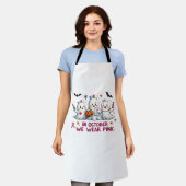 Im Oktober tragen wir rosa Brustkrebs-Bewusstsein Schürze (Getragen)