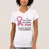 Im Oktober tragen wir rosa Brustkrebs-Bewusstsein T-Shirt (Vorderseite)