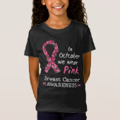 Im Oktober tragen wir rosa Brustkrebs-Bewusstsein T-Shirt (Vorderseite)