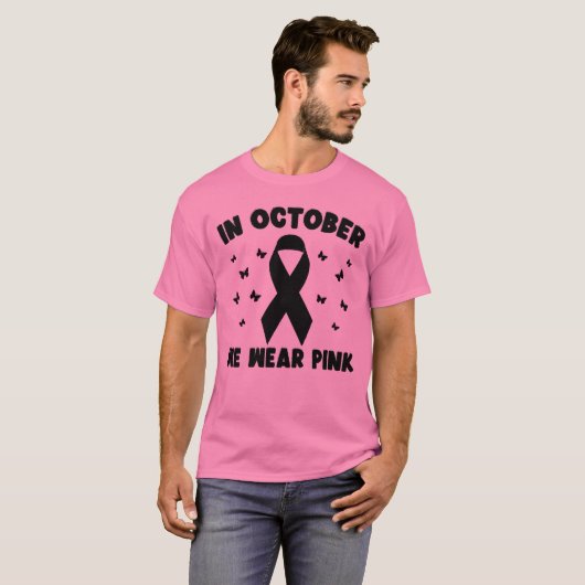 Im Oktober tragen wir rosa Brustkrebs-Bewusstsein T-Shirt (Vorne ganz)