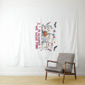 Im Oktober tragen wir rosa Brustkrebs-Bewusstsein Wandteppich (Beispiel (Horizontal))