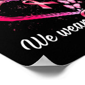 Im Oktober tragen wir rosa Brustkrebs Butterfly Pi Poster (Ecke)