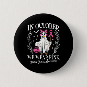 Im Oktober tragen wir rosa Brustkrebs-Ghost Button