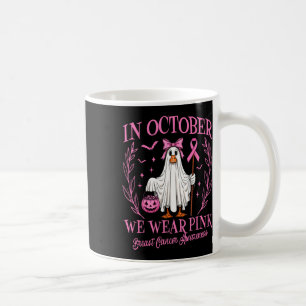 Im Oktober tragen wir rosa Brustkrebs-Ghost Kaffeetasse