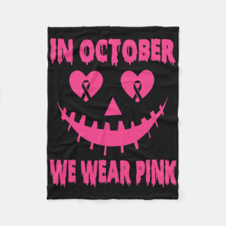 Im Oktober tragen wir rosa Brustkrebs Halloween Pu Fleecedecke