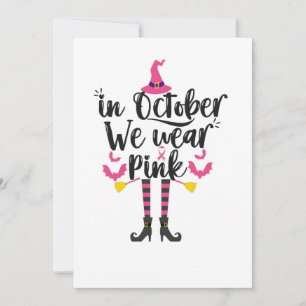 Im Oktober tragen wir Rosa Brustkrebs Hexen Gesche Einladung