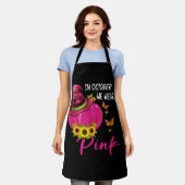 Im Oktober tragen wir rosa Brustkrebs Pink Pumpkin Schürze (Getragen)