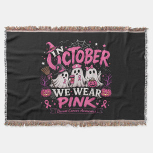 Im Oktober tragen wir Rosa Brustkrebsaufklärung Decke