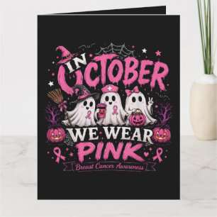 Im Oktober tragen wir Rosa Brustkrebsaufklärung Karte