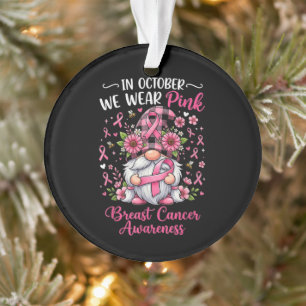 Im Oktober tragen wir Rosa Brustkrebsaufklärung Ornament